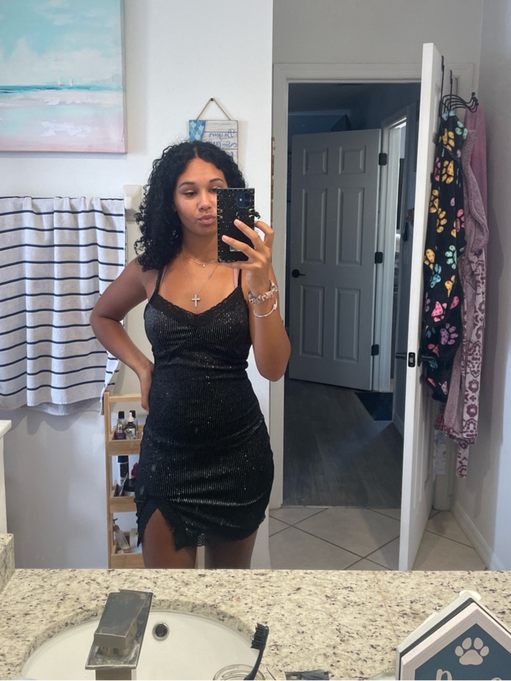 Forever 21 Black Sequin Mini Dress
